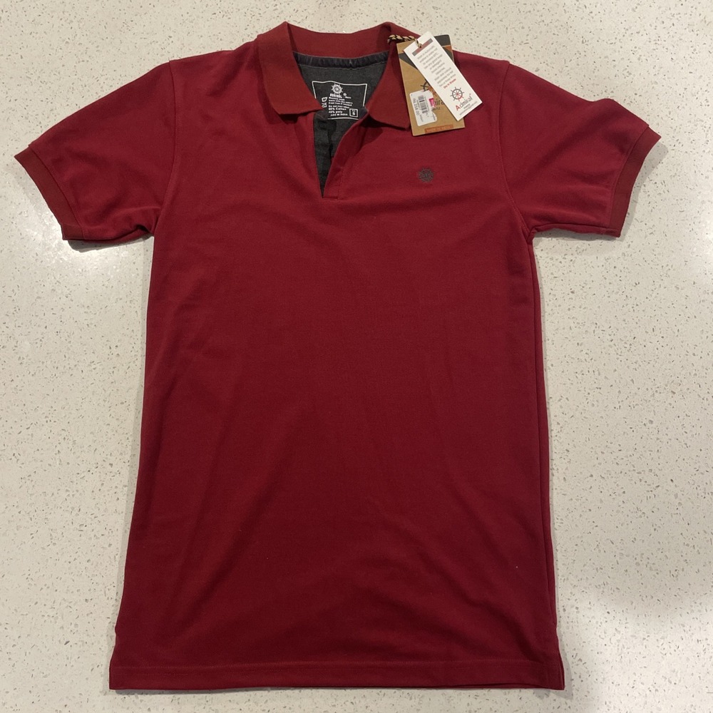 Admiral Menz Crimson Red Men's Small Polo.‎ NWT